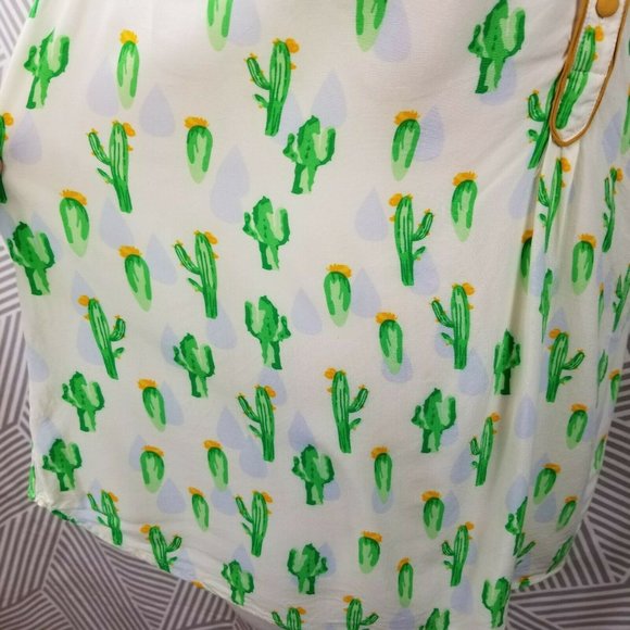 Modcloth Plus Size 1X 16/18 Swing Top Cactus tank - Picture 4 of 9